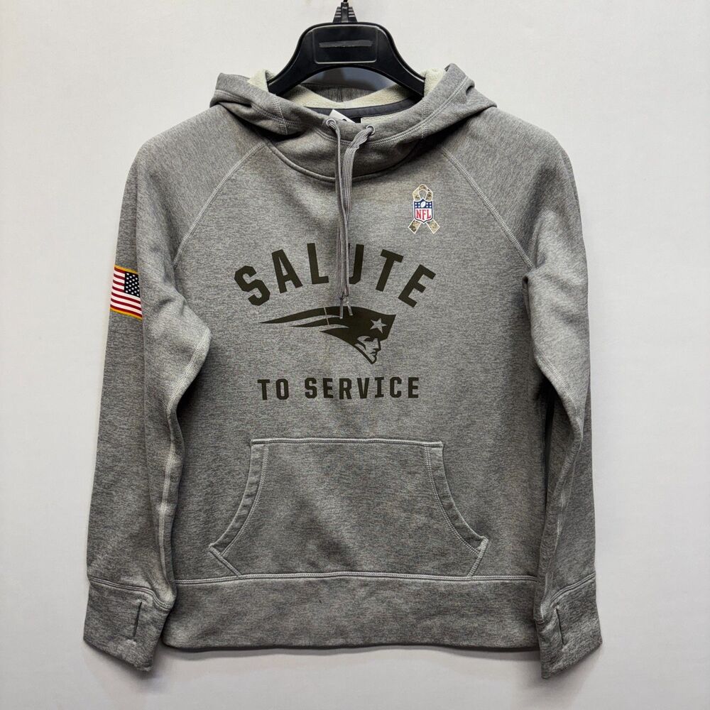 Nike Salute to Service Kids Youth Sz Medium New England Patriots Hoodie C071 -17